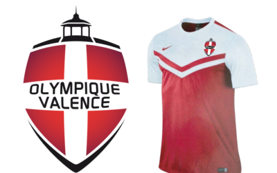 Logo officiel de l&rsquo;Olympique de Valence et maillot saison 2014-2015!