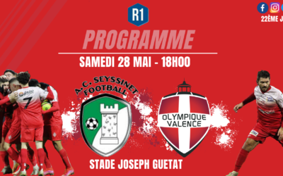 R1 (J22) Seyssinet AC – Olympique de Valence (samedi 28, 18h)