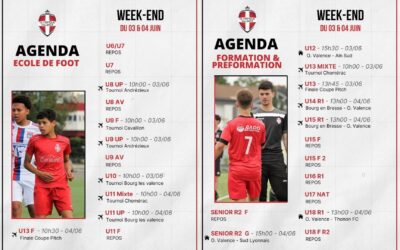 🗓️ AGENDA DU WEEK-END DU 03 ET 04 JUIN 🗓️