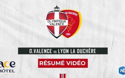 📹 [RÉSUMÉ VIDÉO BY ACE Hôtel Valence]  Retrouvez en vidéo le résumé de la 15e journée de championnat face à Lyon – La Duchère.